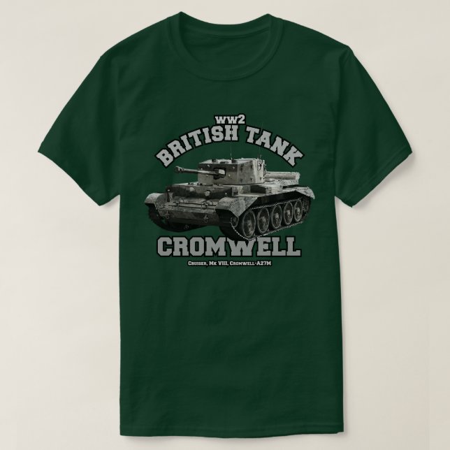 Cruiser Mk VIII Cromwell British tank T Shirt (Design framsida)