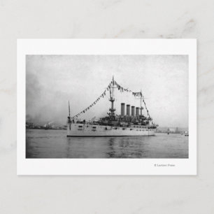 Cruiser Washington förankrad i Seattle Harbour Vykort
