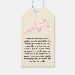 CRUISETIKI! Rosa Common Cruise Gecko Presentetikett