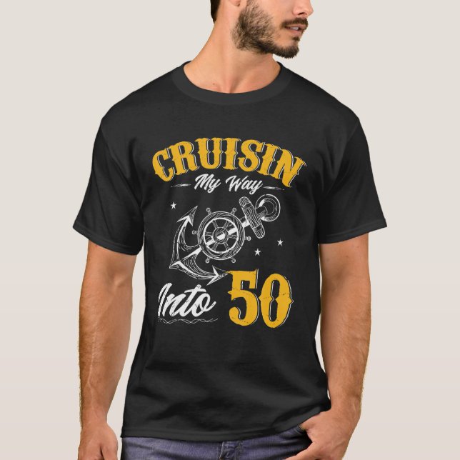 Cruisin My way in to 50 underbara 50:e födelsedags T Shirt (Framsida)