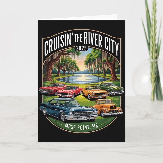 Cruisin The River City 2025 Moss Int Ms Clic Car D Kort (Framsida)