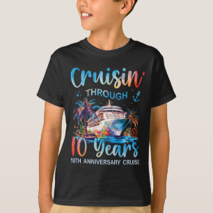 Cruisin Through 10 Years 10-årsjubileumskryssning T Shirt