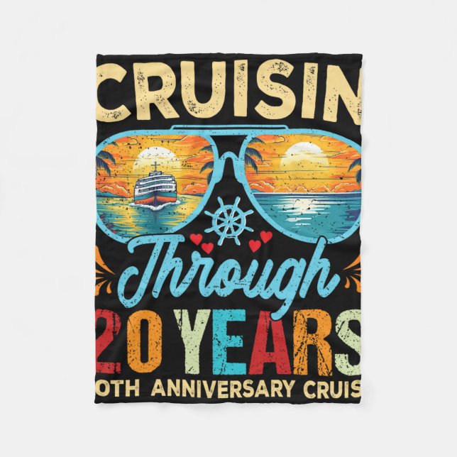 Cruisin through 20 Years 20:e Bröllop-årsdagen Fleecefilt (Framsidan)