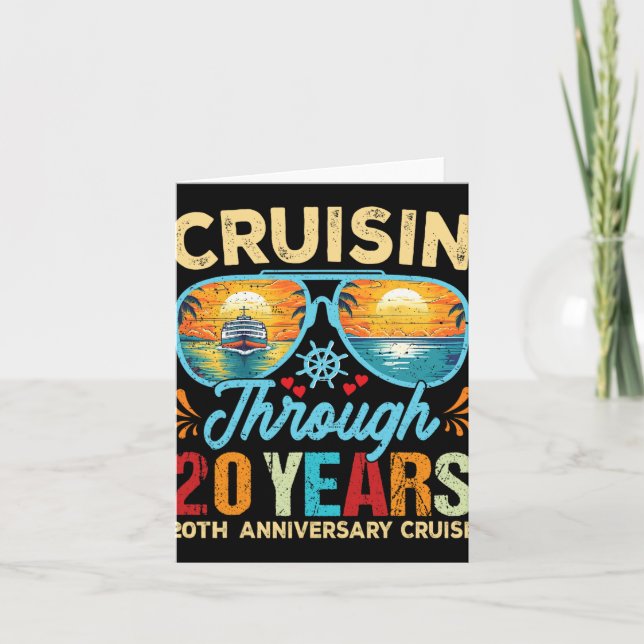 Cruisin through 20 Years 20:e Bröllop-årsdagen Kort (Framsida)