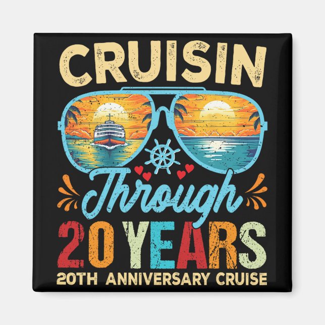 Cruisin through 20 Years 20:e Bröllop-årsdagen Magnet (Framsidan)