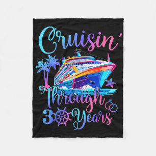 Cruisin Through 30 Years 30-årsjubileum för bröllo Fleecefilt