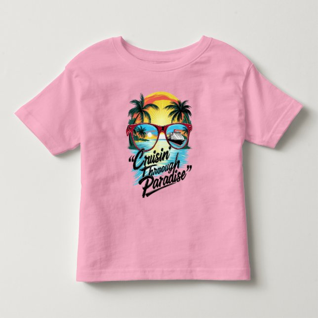 Cruisin’ through Paradise: Tropical Escape Vibes T Shirt (Framsida)
