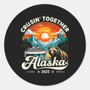 Cruisin Together Alaska 2025 Cruise Family Resa Runt Klistermärke