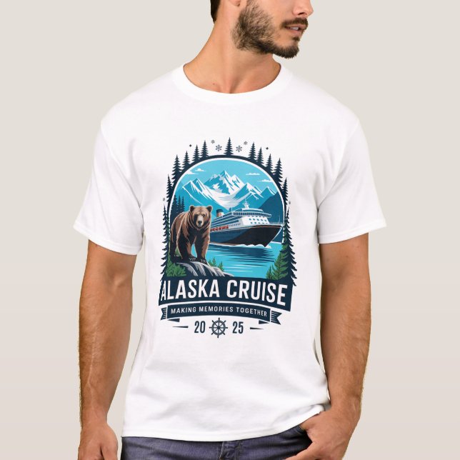 Cruisin Together Alaska 2025 Familjvän Alaska  T Shirt (Framsida)