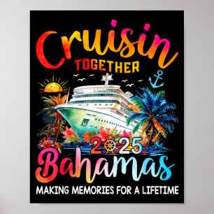 Cruisin Together Bahamas 2025 Tröja Familjekryssni Poster