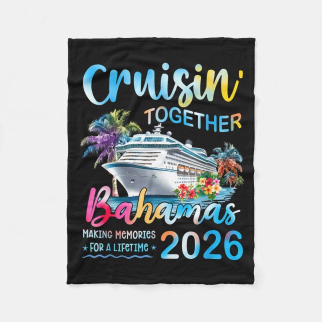 Cruisin' Together Bahamas 2026 Family Group Cruise Fleecefilt (Framsidan)