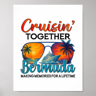 Cruisin Together Bermuda 2025 Vänner Bermuda Kryss Poster