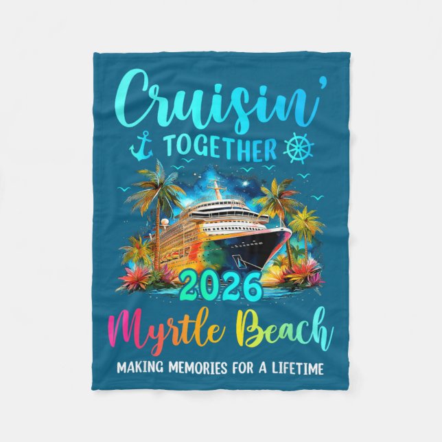 Cruisin' Together Myrtle Beach 2026 Family Cruise  Fleecefilt (Framsidan)