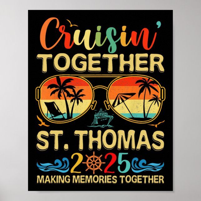 Cruisin Together St.thomas 2025 Matchande Grupp Se Poster (Framsidan)