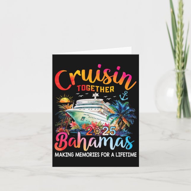 Cruisin ToTillsammans Bahamas 2025 Shirt Family Cr Kort (Framsida)