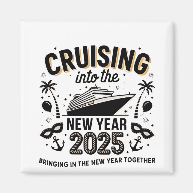 Cruising 2025 Skapar Minnen Tillsammans Familj  Magnet (Framsidan)