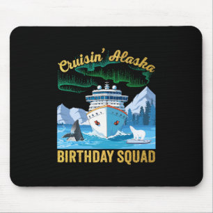 Cruising Alaska Födelsedagslag Matchande Grupp Cru Musmatta
