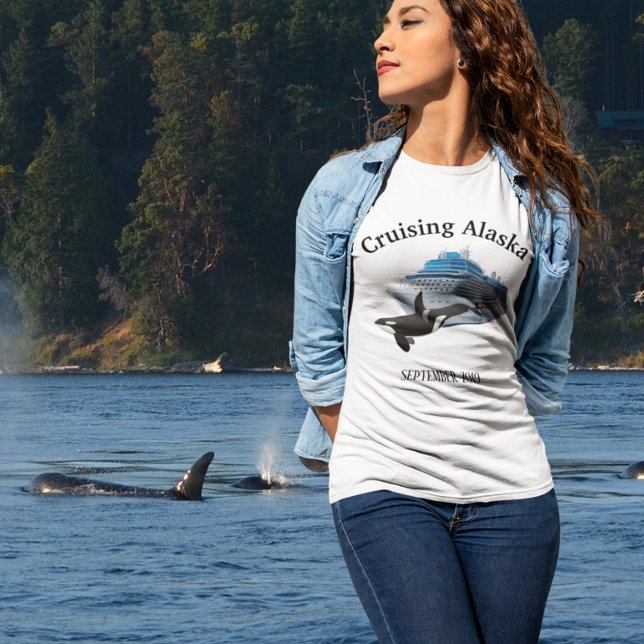 Cruising Alaska Orca Frakt Killer Whale T Shirt (Skapare uppladdad)