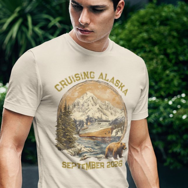 Cruising Alaska Retro Distress Frakt Embarkation T Shirt (Skapare uppladdad)