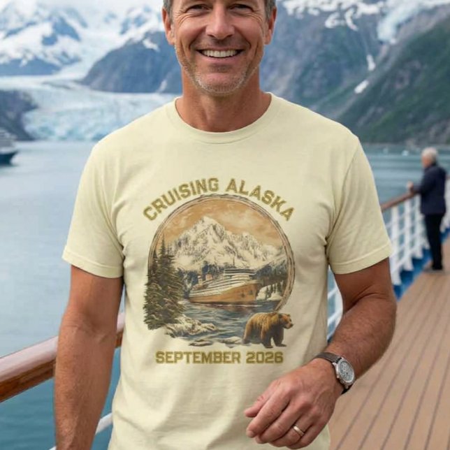 Cruising Alaska Retro slitna Ombordstigning på far T Shirt (Skapare uppladdad)