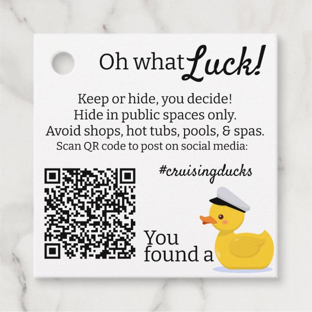 Cruising Ducks Cruise Captain Duck Gåvor Etiketter (Framsida)