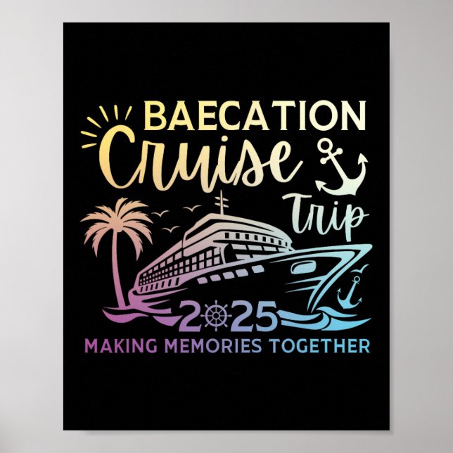 Cruising för par Matchningstrupp Byecation Cruise  Poster (Framsidan)