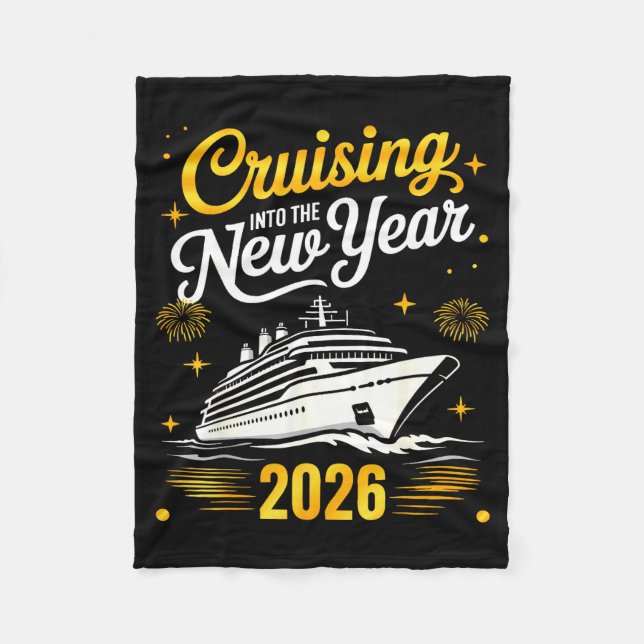 Cruising Into 2026 New Years Eve Matching Family C Fleecefilt (Framsidan)