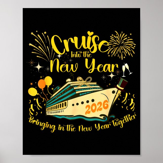 Cruising Into 2026 New Years Eve Party Favors Fami Poster (Framsidan)