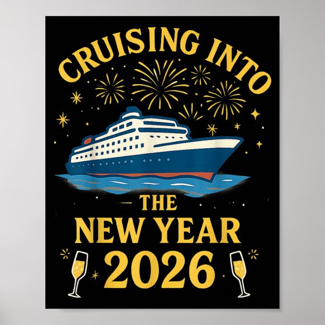 Cruising Into 2026 New Years Eve Party Favors Fami Poster (Framsidan)