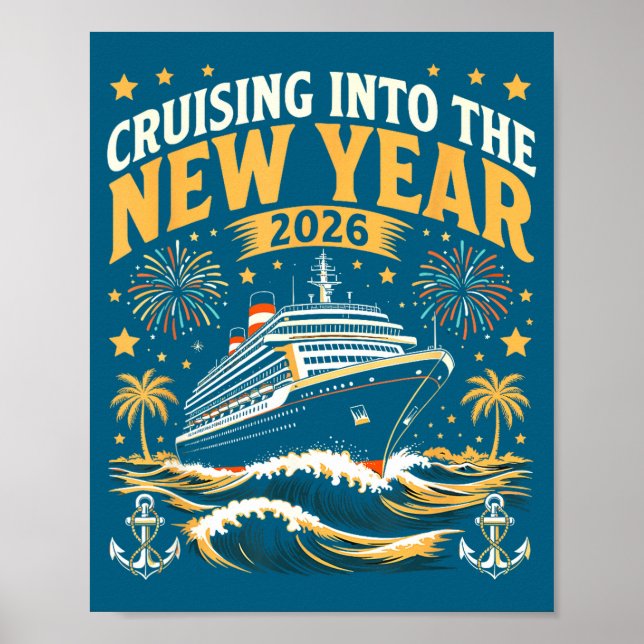 Cruising Into 2026 New Years Eve Party Favors Fami Poster (Framsidan)
