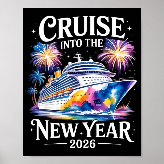 Cruising Into 2026 New Years Family Matching Men W Poster (Framsidan)
