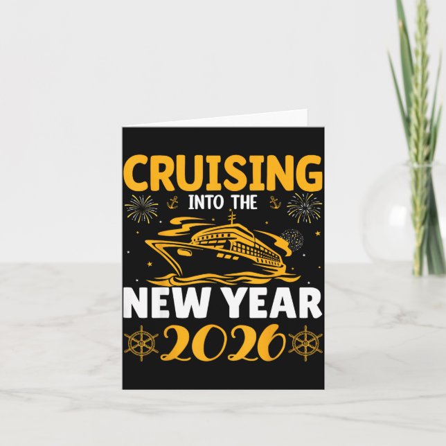 Cruising Into New Year 2026 Family Cruise Matching Kort (Framsida)