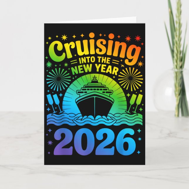 Cruising Into New Year 2026 Lgbtq Pride Cruise Cel Kort (Framsida)