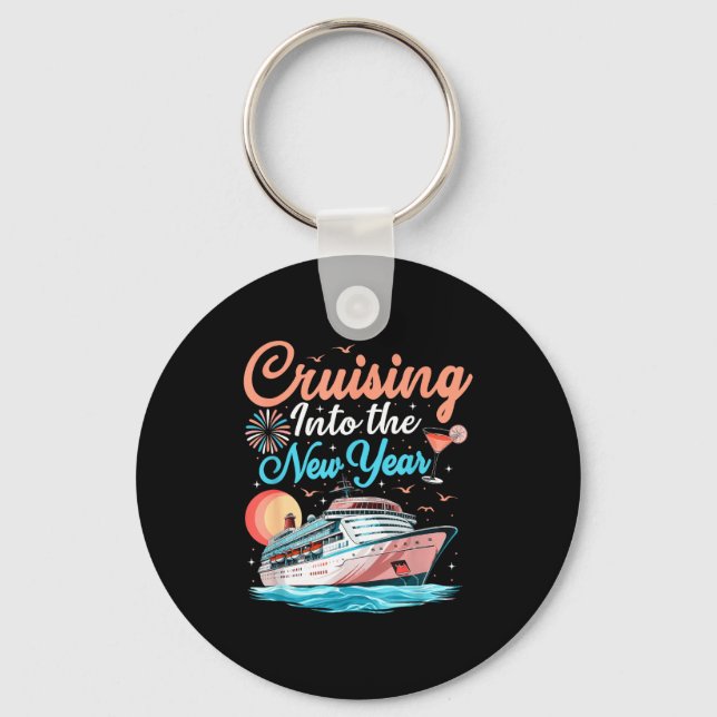 Cruising Into New Years Eve Party Countdown Happy  Nyckelring (Framsida)
