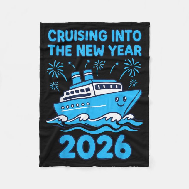 Cruising Into The New Year 2026 Celebration  Fleecefilt (Framsidan)