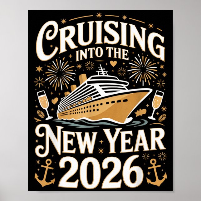 Cruising Into The New Year 2026 Cruise Design  Poster (Framsidan)