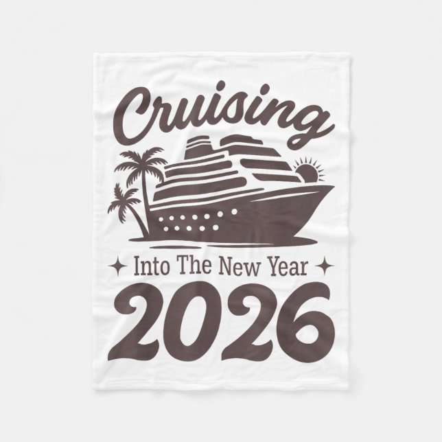 Cruising Into The New Year 2026 Cruise Vacation  Fleecefilt (Framsidan)