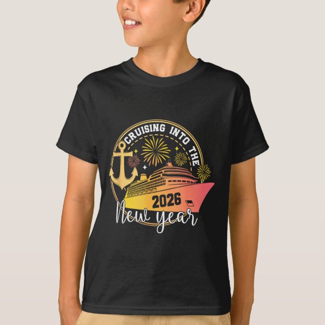 Cruising Into The New Year 2026 Happy Family Trips T Shirt (Framsida)