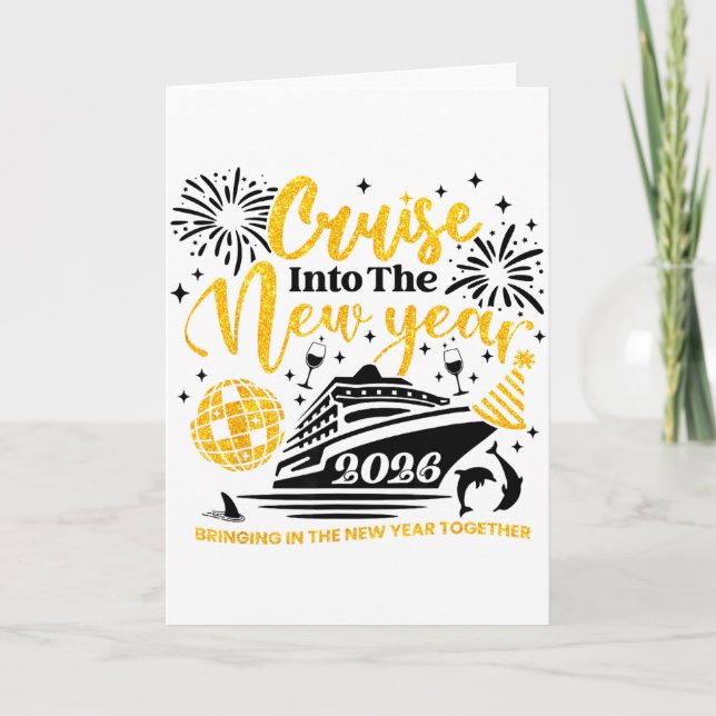 Cruising Into The New Year 2026 Happy New Year 202 Kort (Framsida)