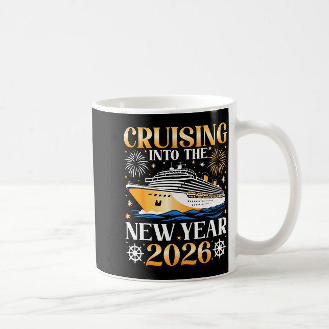 Cruising Into The New Year 2026 Happy New Year Fam Kaffemugg (Höger)