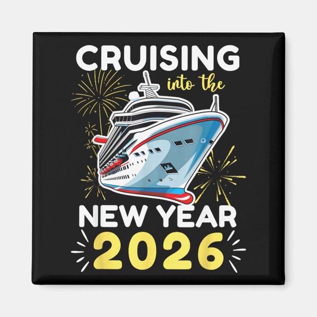Cruising Into The New Year 2026  Magnet (Framsidan)