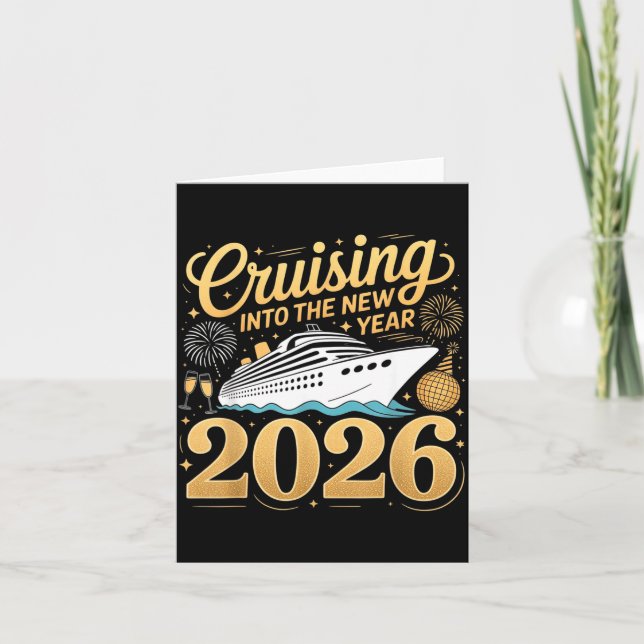 Cruising Into The New Year 2026 Matching Family Cr Kort (Framsida)