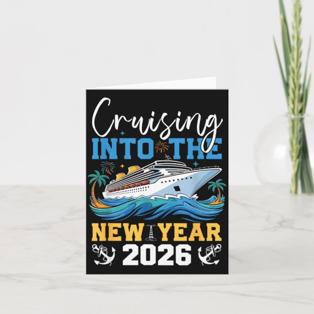 Cruising Into The New Year 2026 Matching Family Ho Kort (Framsida)