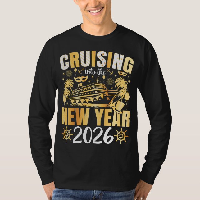 Cruising into the New Year 2026 Men LS T Shirt (Framsida)