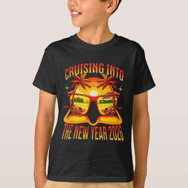 Cruising Into The New Year 2026  T Shirt (Framsida)