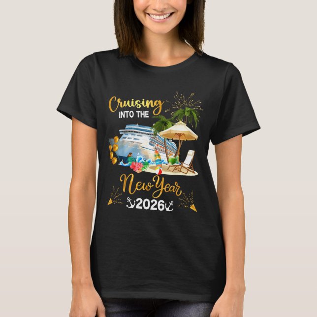 Cruising Into The New Year 2026  T Shirt (Framsida)