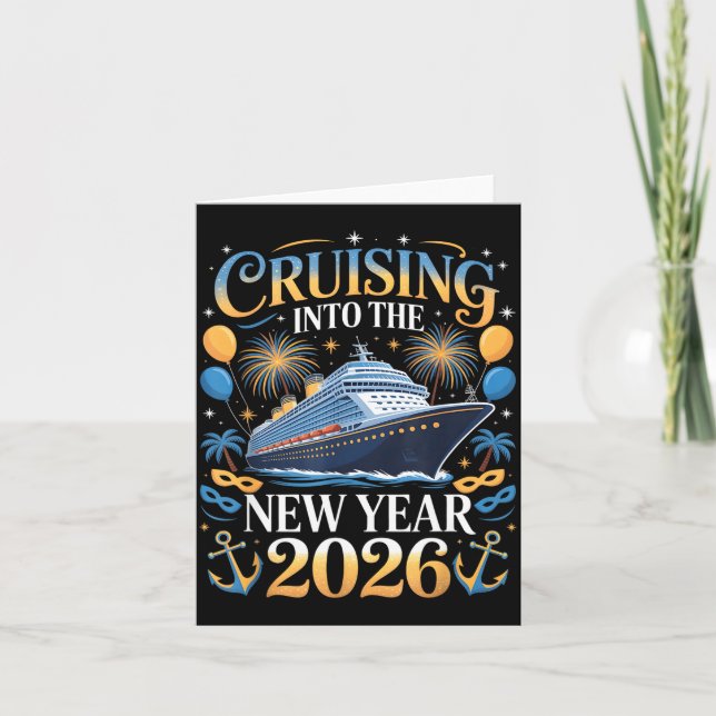 Cruising Into The New Year 2026 Vacation Design  Kort (Framsida)