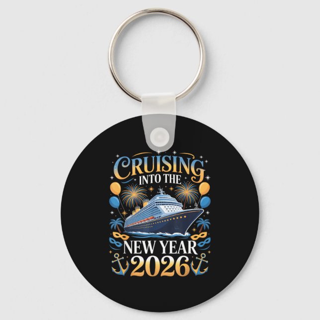 Cruising Into The New Year 2026 Vacation Design  Nyckelring (Framsida)