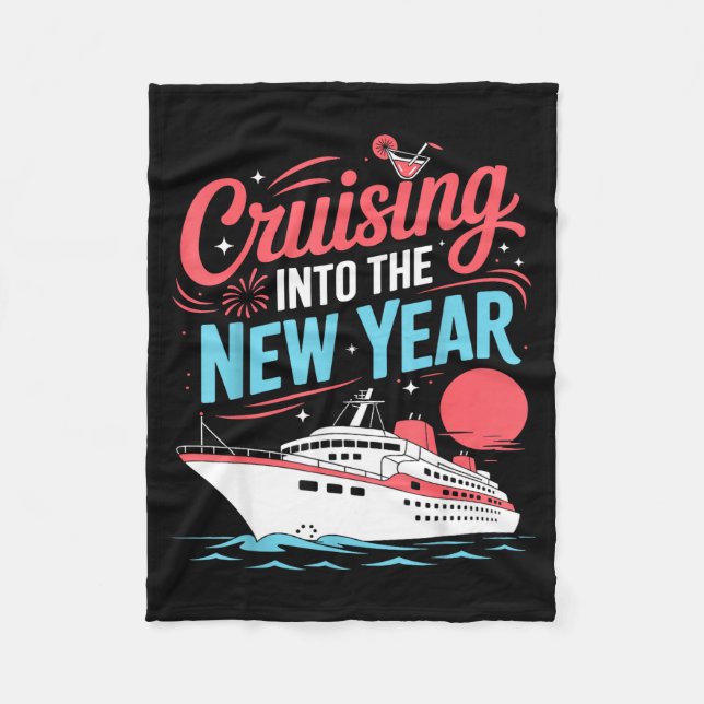 Cruising Into The New Year Trocal Holiday Travel V Fleecefilt (Framsidan)