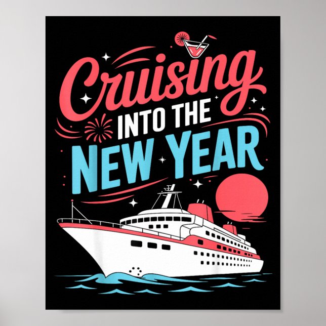 Cruising Into The New Year Trocal Holiday Travel V Poster (Framsidan)